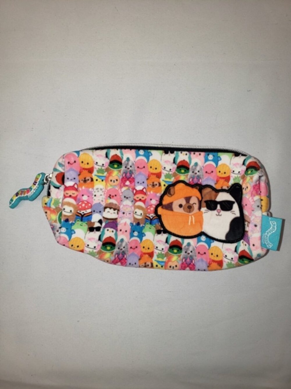 Squishmallows Cam & Hams plush pencil jewelry zippered pouch case NWOT
